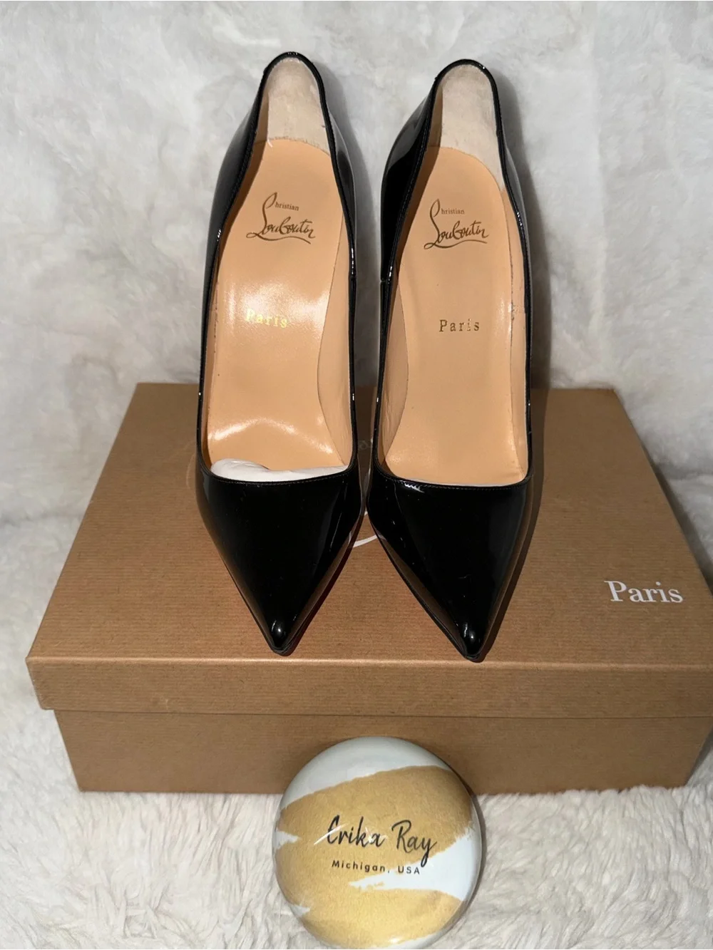 Christian Louboutin Black Patent So Kate Pumps- SIZE 40.5